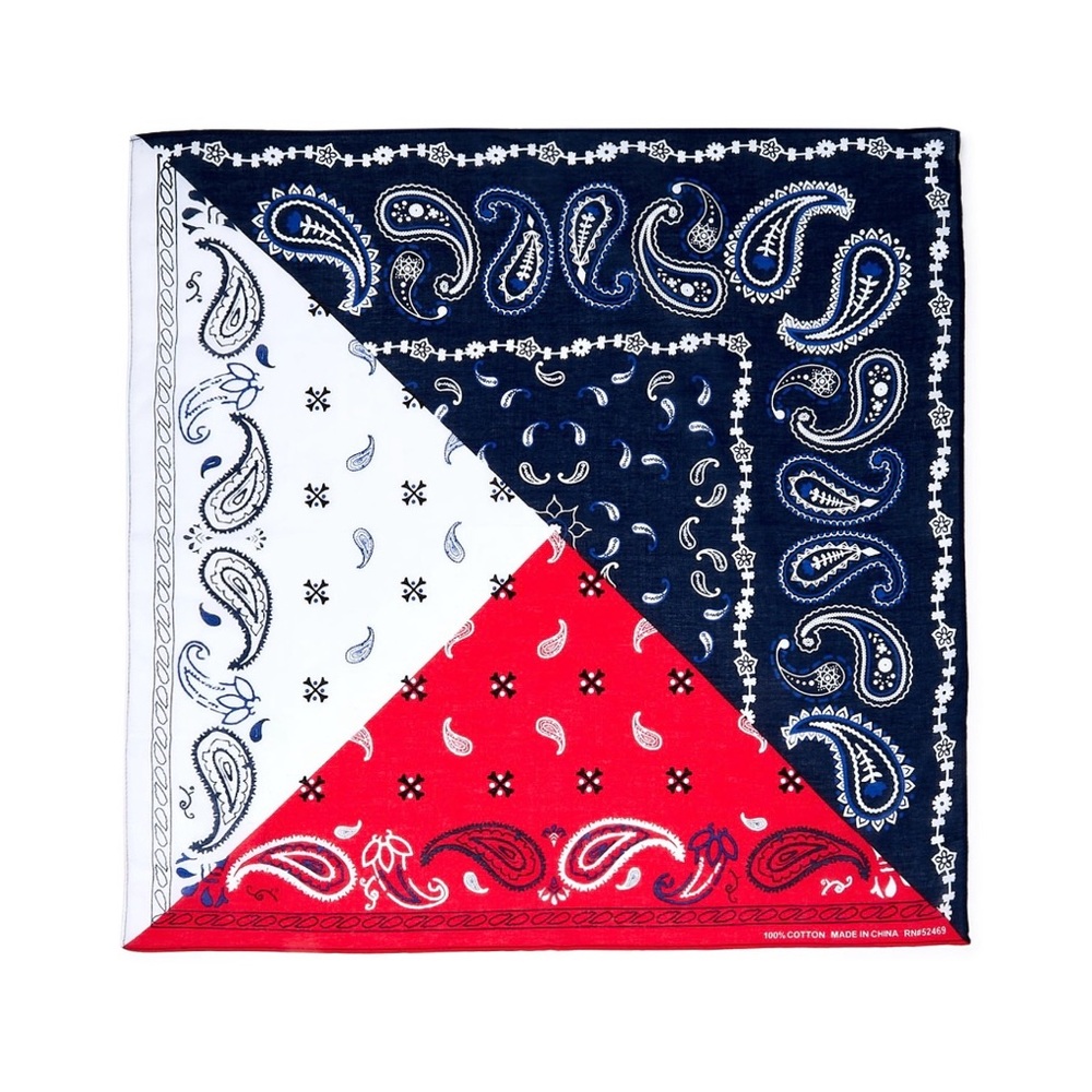 Time and Tru Women's Western Star Square Bandana Multi-Color